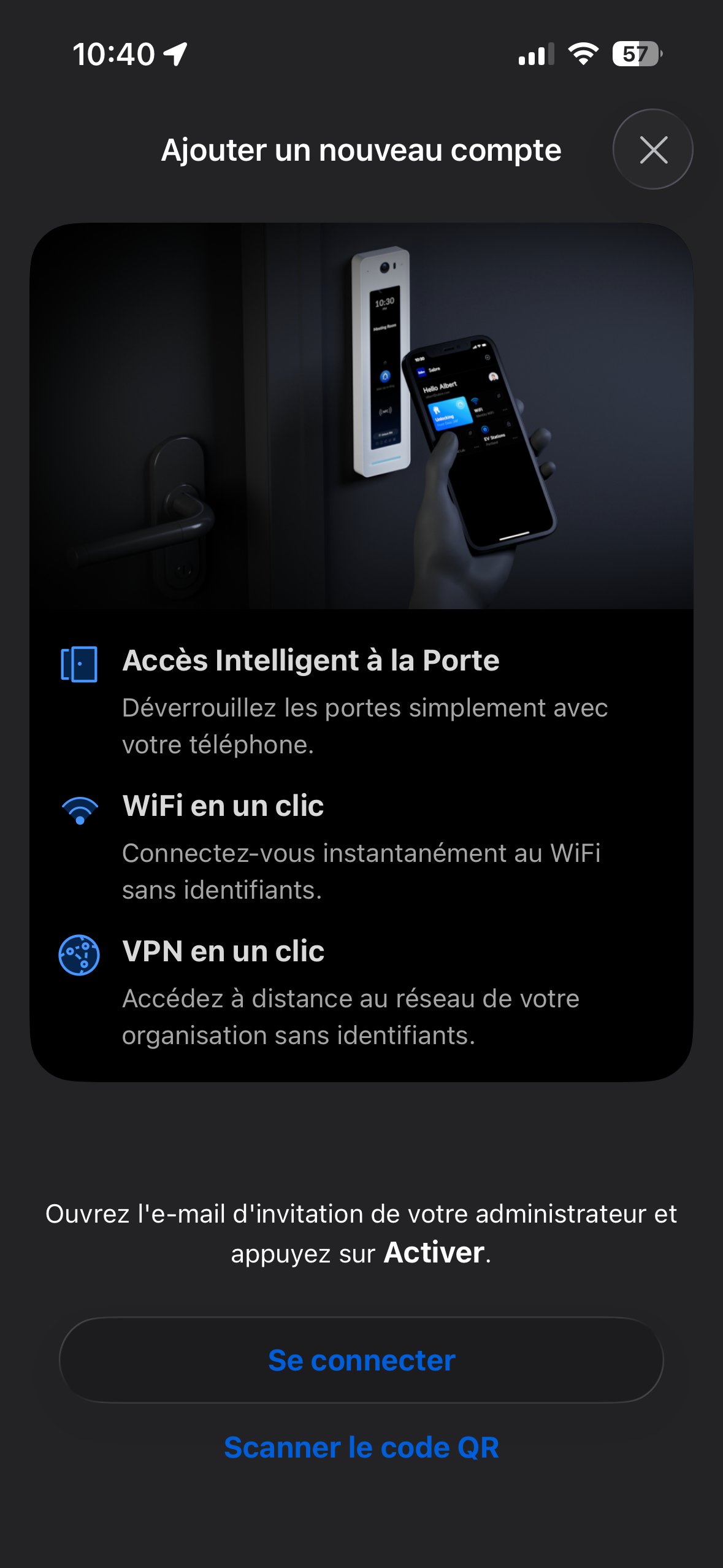 Écran de saisie de l'entreprise